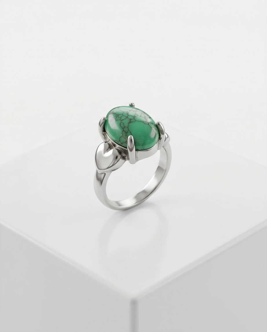 White Canyon Howlite Statement Ring