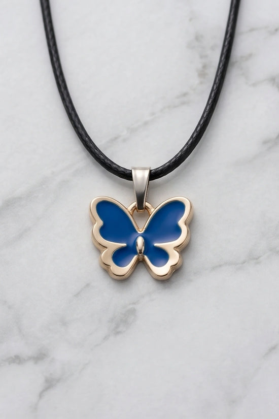 Midnight Blue Butterfly Pendant