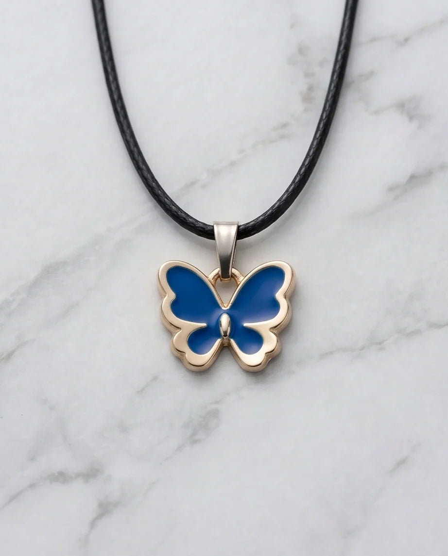 Midnight Blue Butterfly Pendant