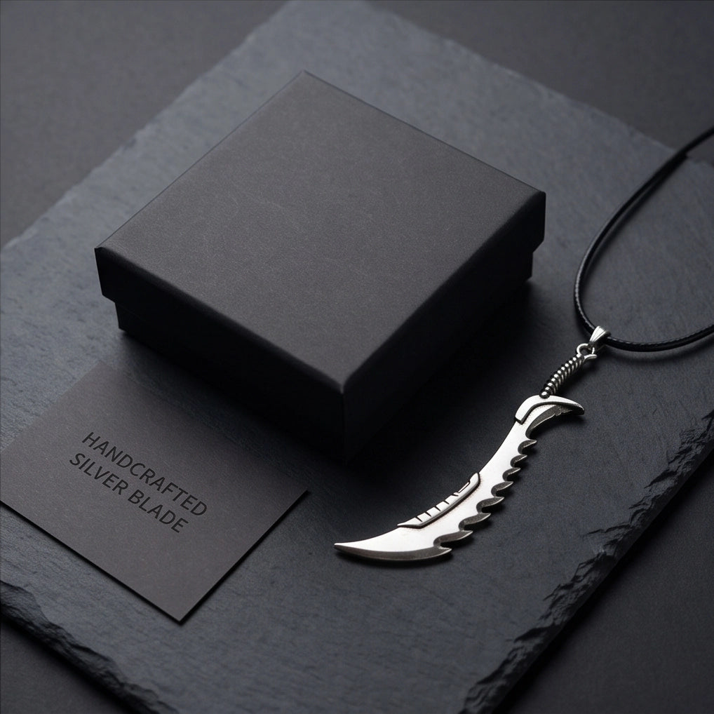 Serrated Scimitar Blade Pendant