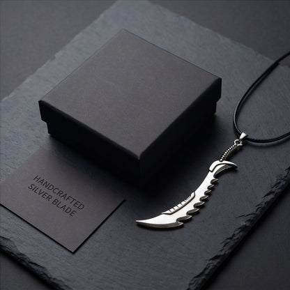 Serrated Scimitar Blade Pendant