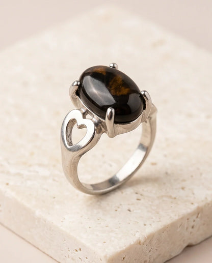 Mystic Meridian Onyx Heart Ring