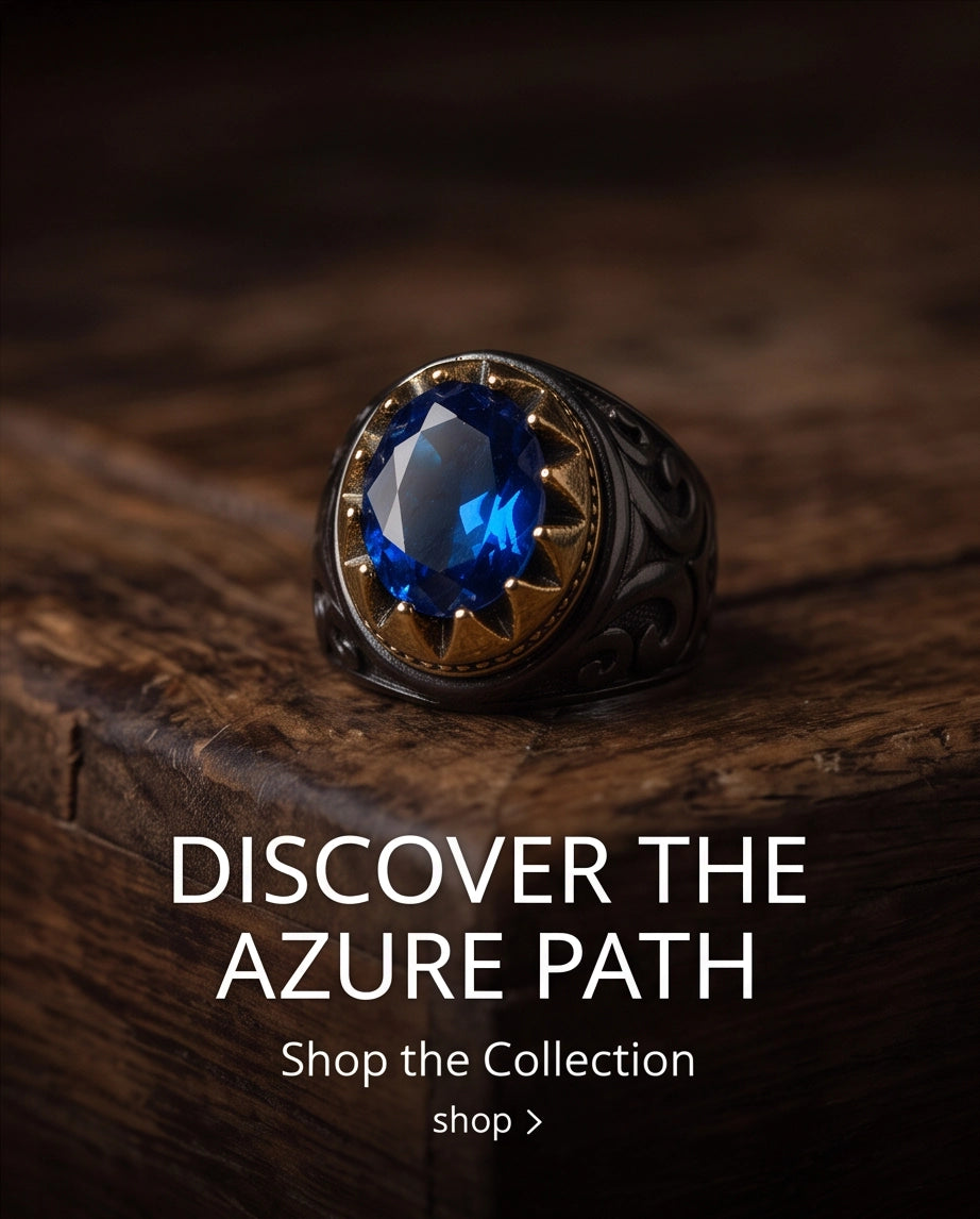 Royal Sapphire Crowned Filigree Signet Ring