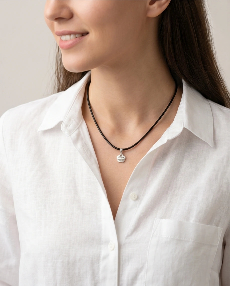 Silver Engraved Handmade Blossom Necklace