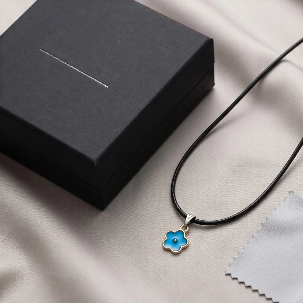 Sky Blue Forget-Me-Not Pendant