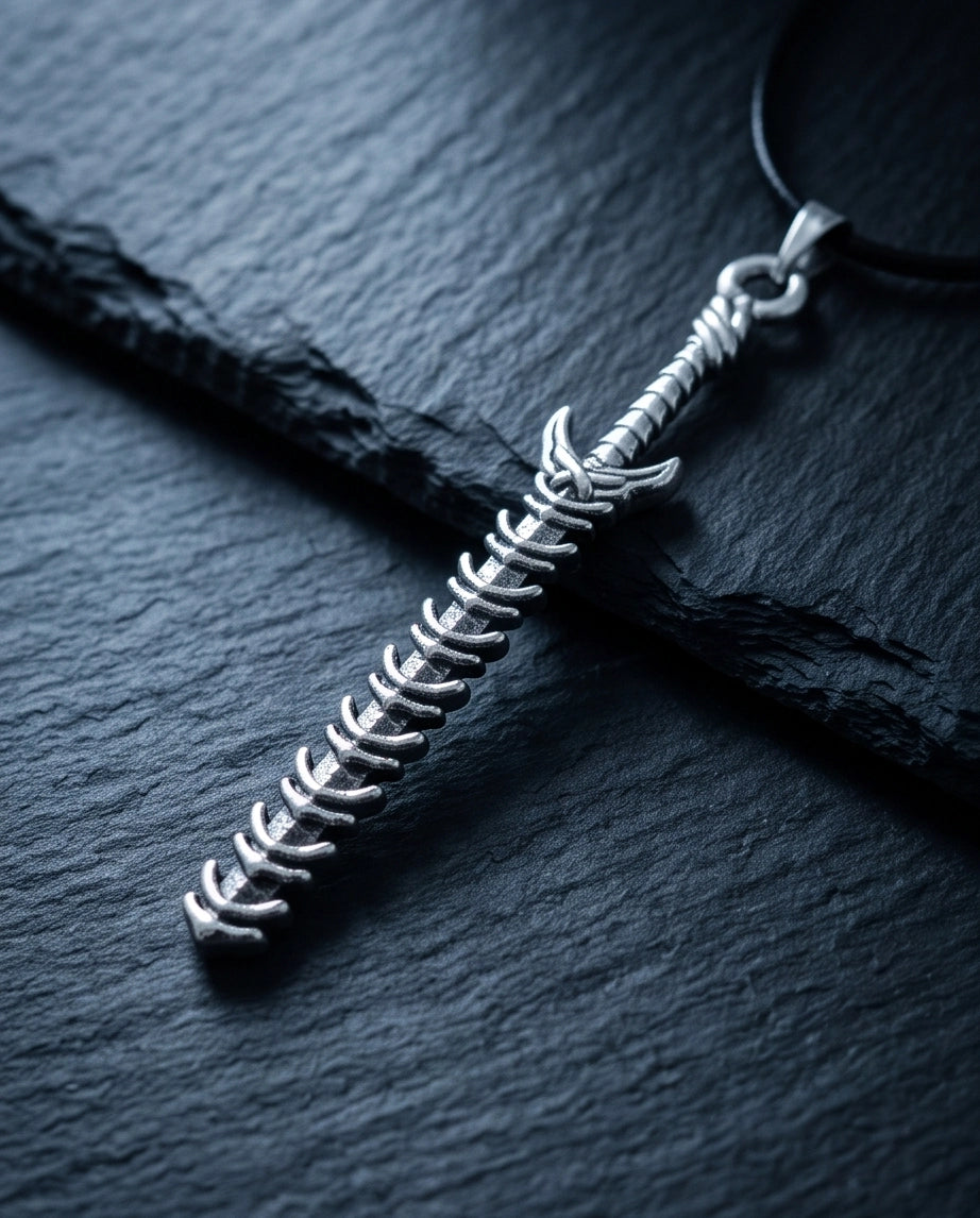 Dragon Spine Sword Pendant Necklace