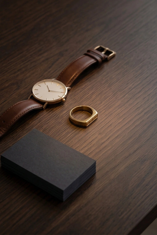 Golden Grecian Key Minimalist Signet Ring