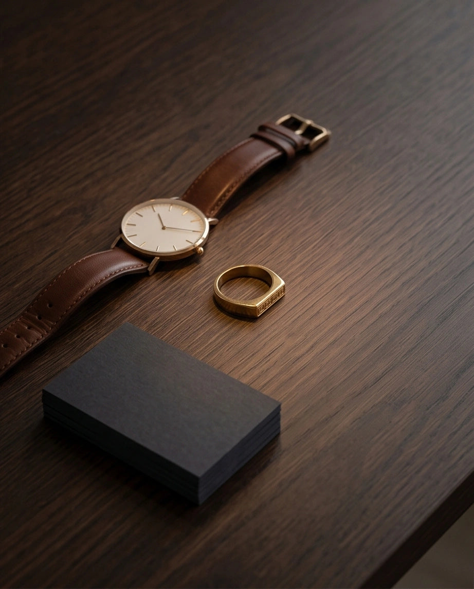 Golden Grecian Key Minimalist Signet Ring