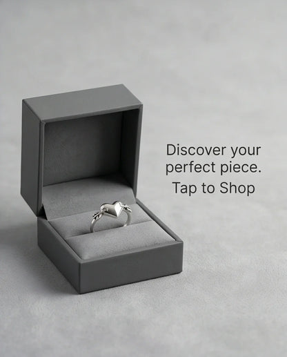 Sterling Silver Cupid's Arrow Heart Ring