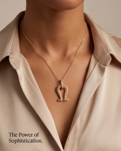 Gold Diamond-Cut Clover Pendant Necklace