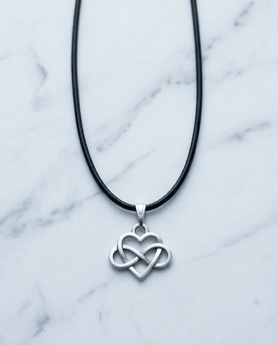 Silver Infinity Heart Necklace