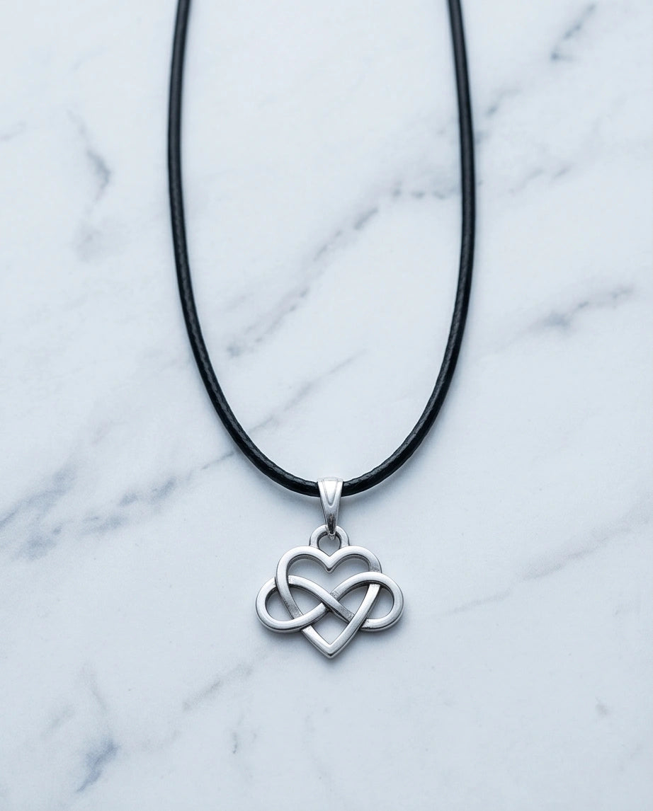 Silver Infinity Heart Necklace