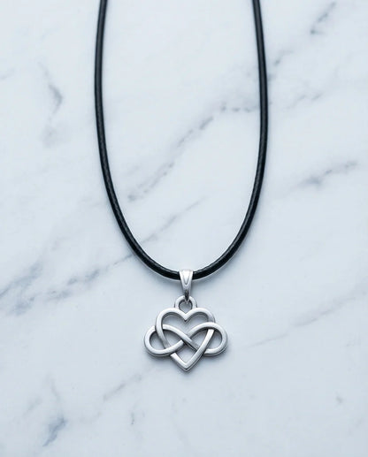 Silver Infinity Heart Necklace