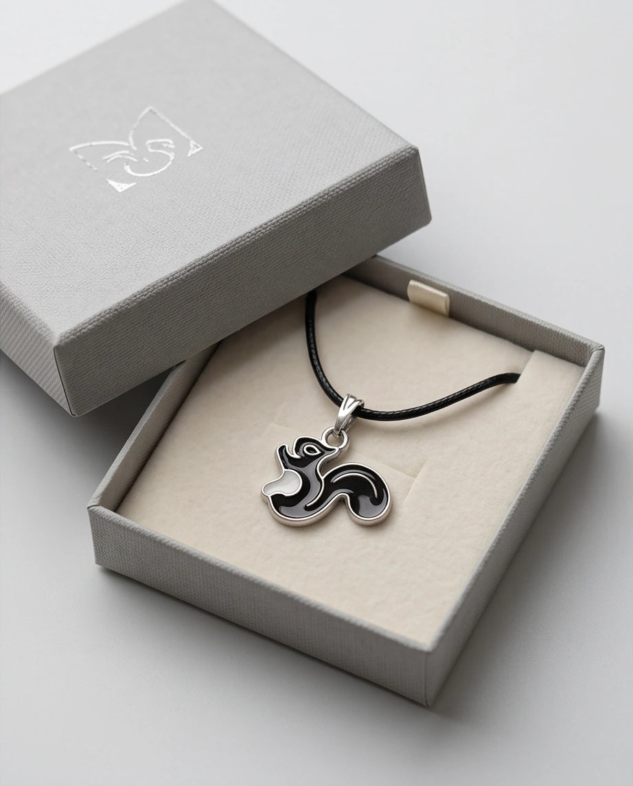 The Onyx Squirrel Pendant
