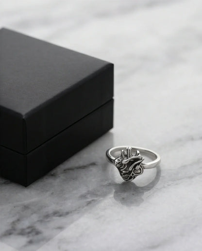 Gothic Sterling Silver Anatomical Heart Ring