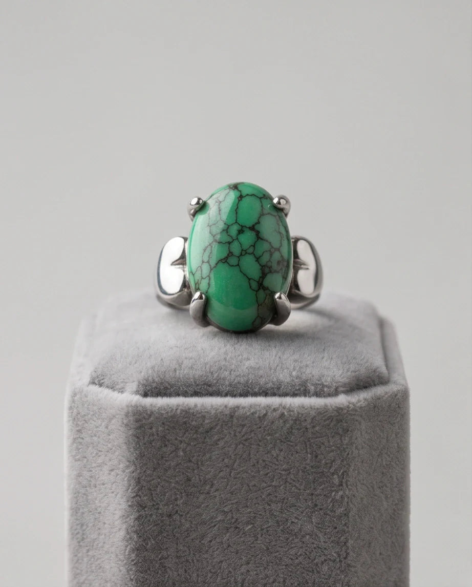 White Canyon Howlite Statement Ring