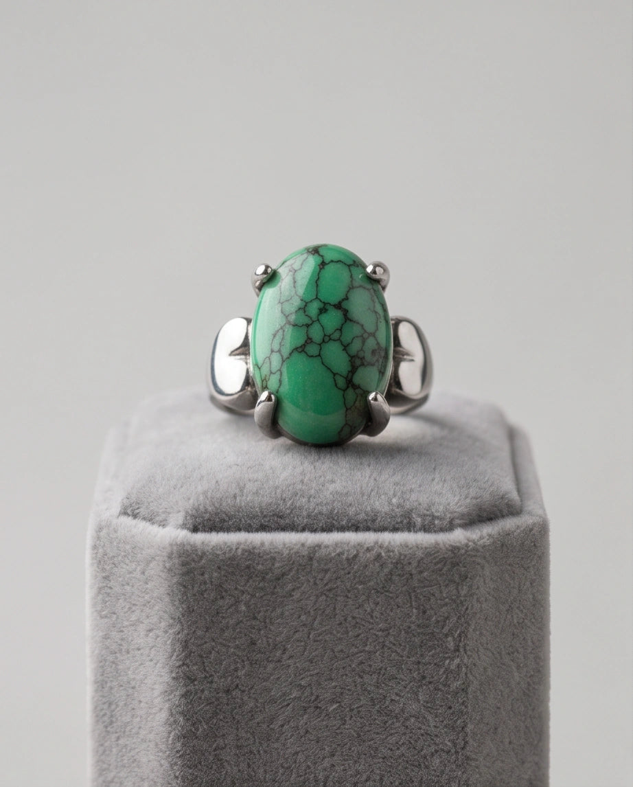 White Canyon Howlite Statement Ring