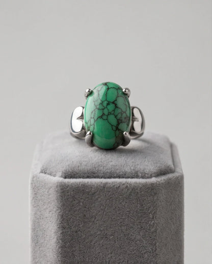 White Canyon Howlite Statement Ring