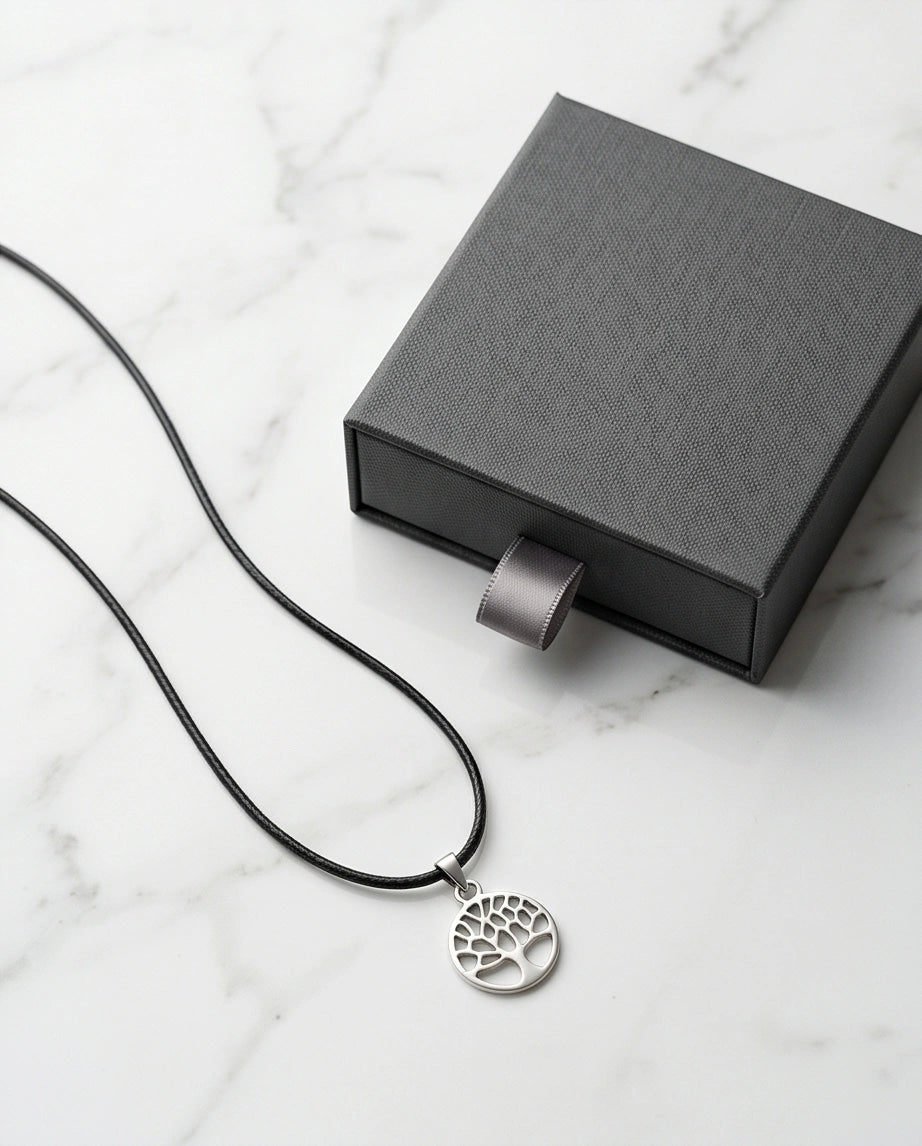Silver Cutout Tree of Life Necklace