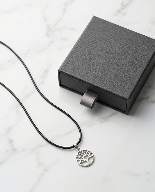 Silver Cutout Tree of Life Necklace