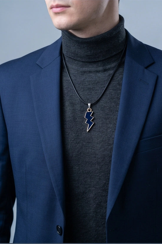 Midnight Lightning Bolt Pendant