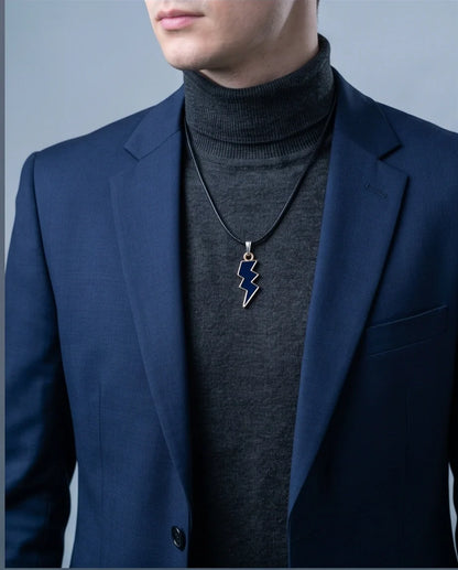 Midnight Lightning Bolt Pendant
