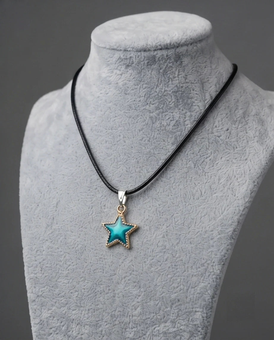 Teal Shimmer Star Pendant