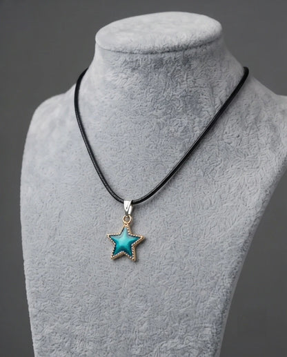 Teal Shimmer Star Pendant