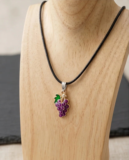 Luscious Purple Grape Cluster Pendant
