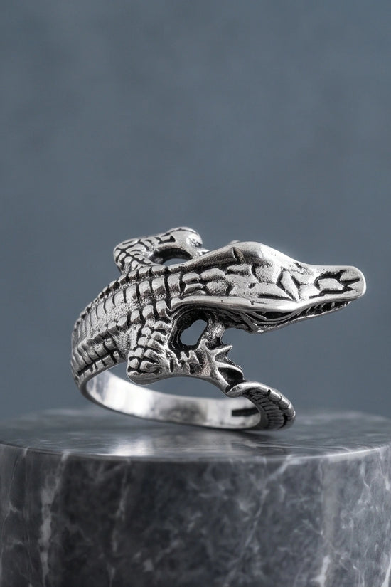 Vintage Sterling Crocodile Wrap Ring