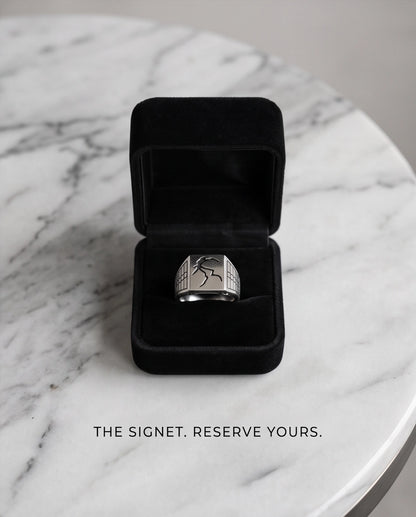Minimalist Lightning Bolt Signet Ring