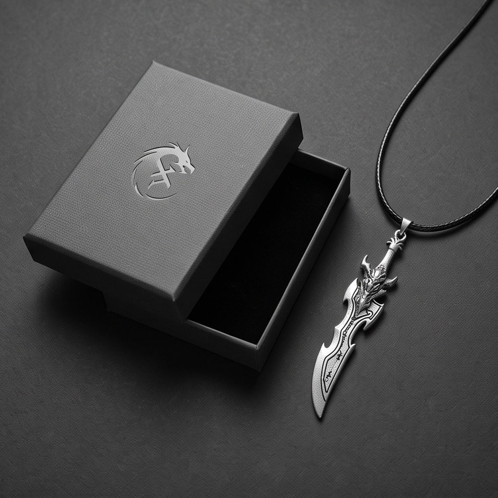 Dragon Skull Fantasy Blade Pendant