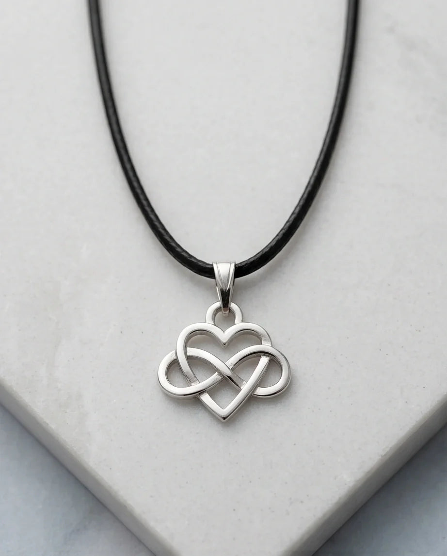 Silver Infinity Heart Necklace