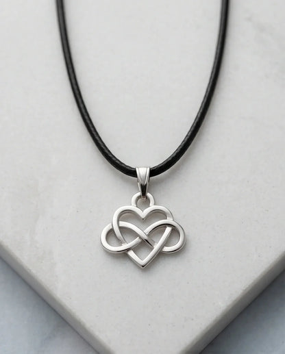 Silver Infinity Heart Necklace