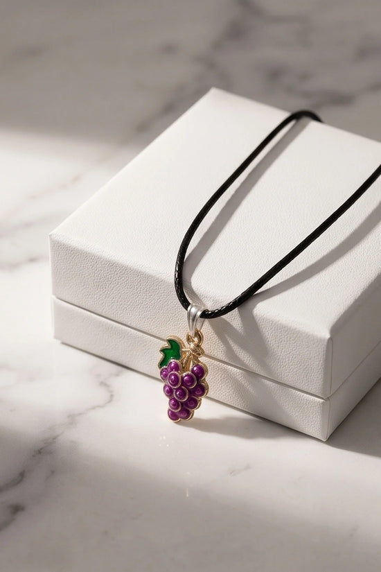 Luscious Purple Grape Cluster Pendant