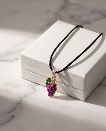 Luscious Purple Grape Cluster Pendant