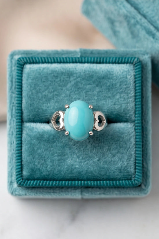 Celestial Heart Azure Turquoise Ring