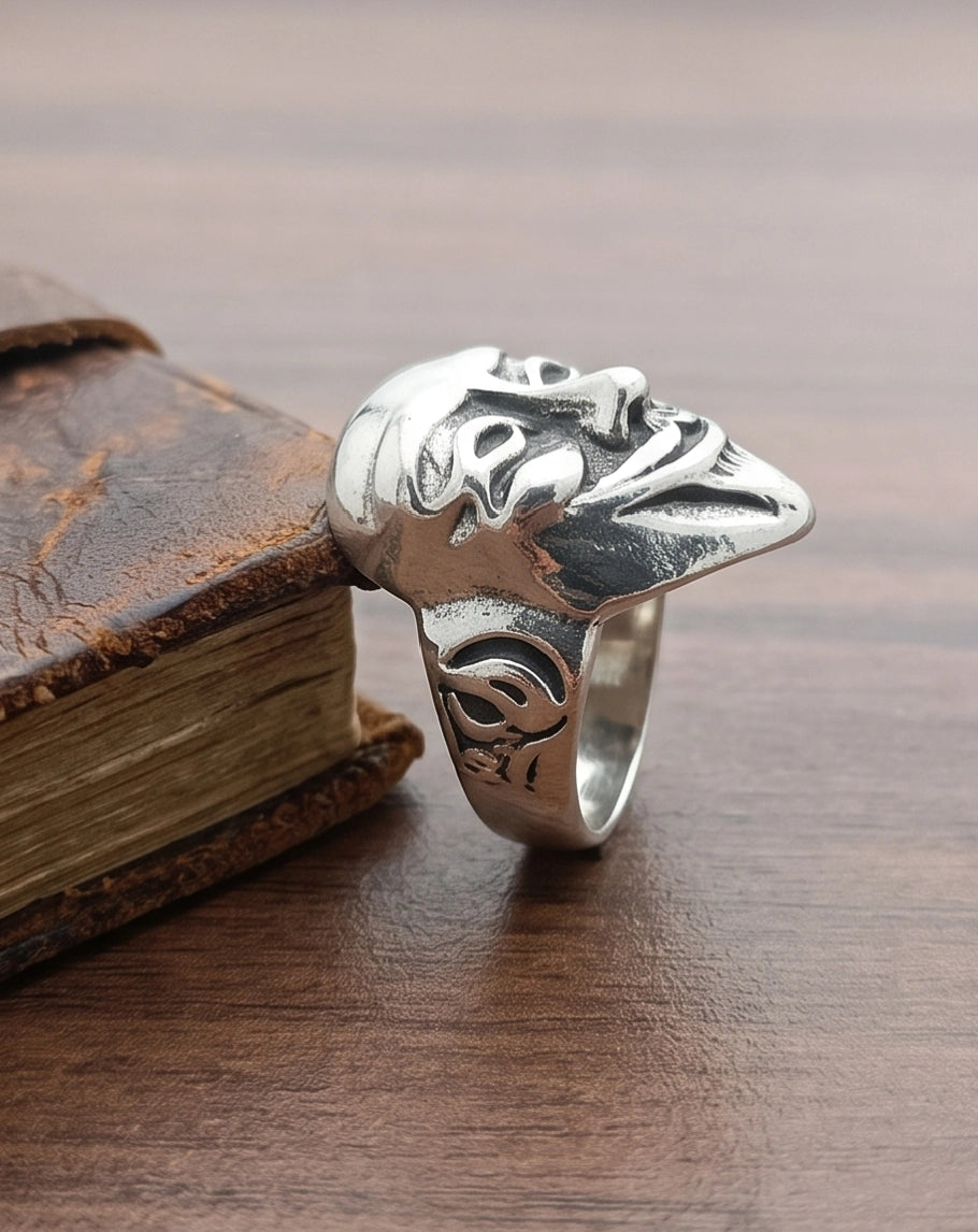 Guy Fawkes Mask Sculpted Ring