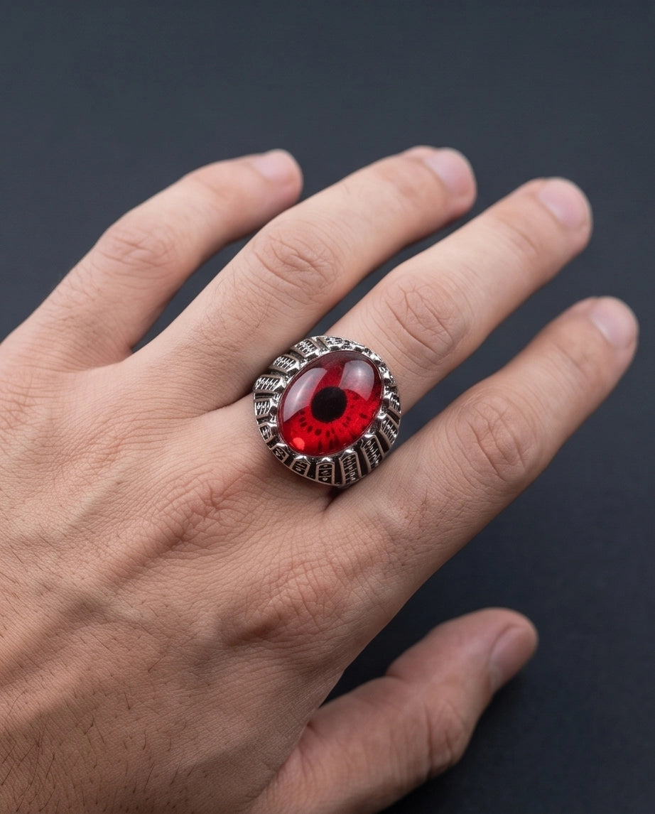 Dragon Eye Lattice Silver Ring