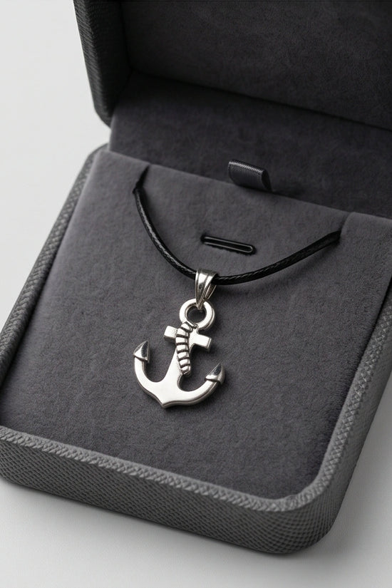 The Sailor’s Pride Polished Anchor Necklace