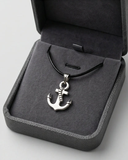 The Sailor’s Pride Polished Anchor Necklace