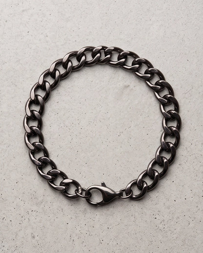 Gunmetal Black Curb Chain Bracelet