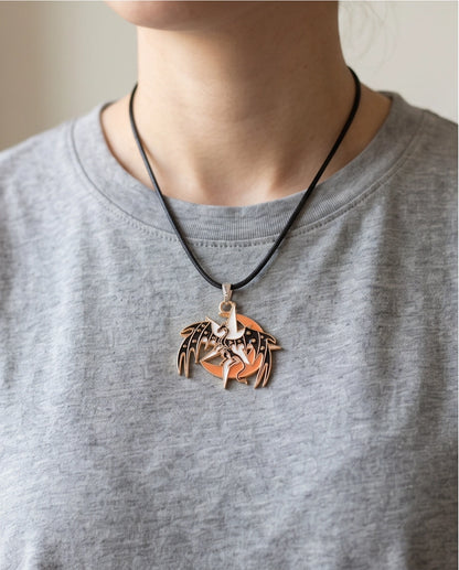 Celestial Celestial Dragon Moon & Star Pendant Necklace