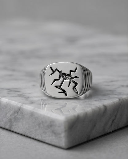 Tribal Glyph Signet Ring