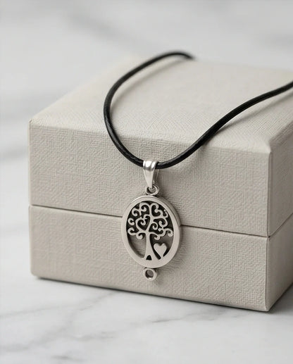The Loving Roots: Whimsical Tree of Life & Heart Pendant Necklace