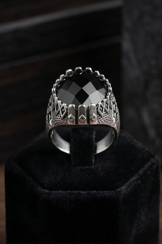 Imperial Onyx Fortress Signet Ring