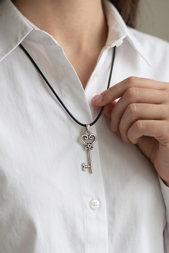 The Secret Garden Heart Key Necklace
