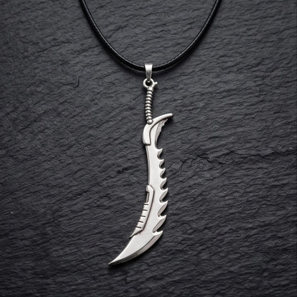 Serrated Scimitar Blade Pendant