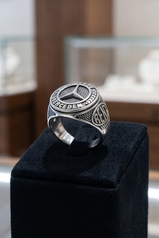 Vintage Silver Mercedes-Benz Signet Ring