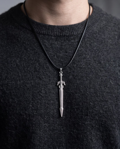 Silver Mythic Broadsword Pendant